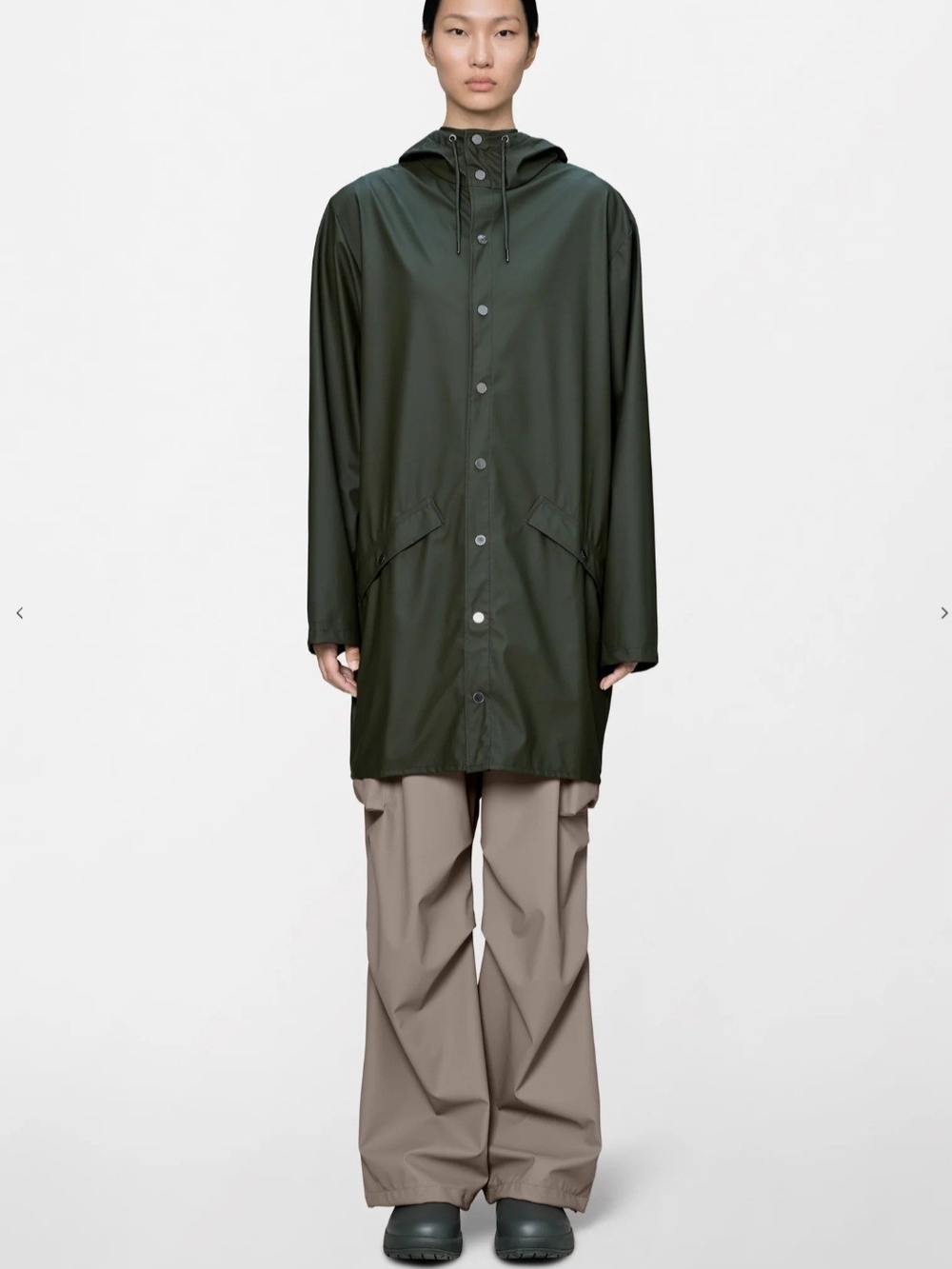 Rains Army Green Long Jacket W3